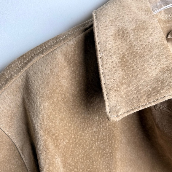 Blanknyc Crop Suede Jacket in Dark khaki - Picture 3 of 8